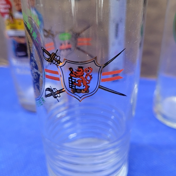 Vintage small European beer glasses from the 80's and 90's - Picture 9 of 9